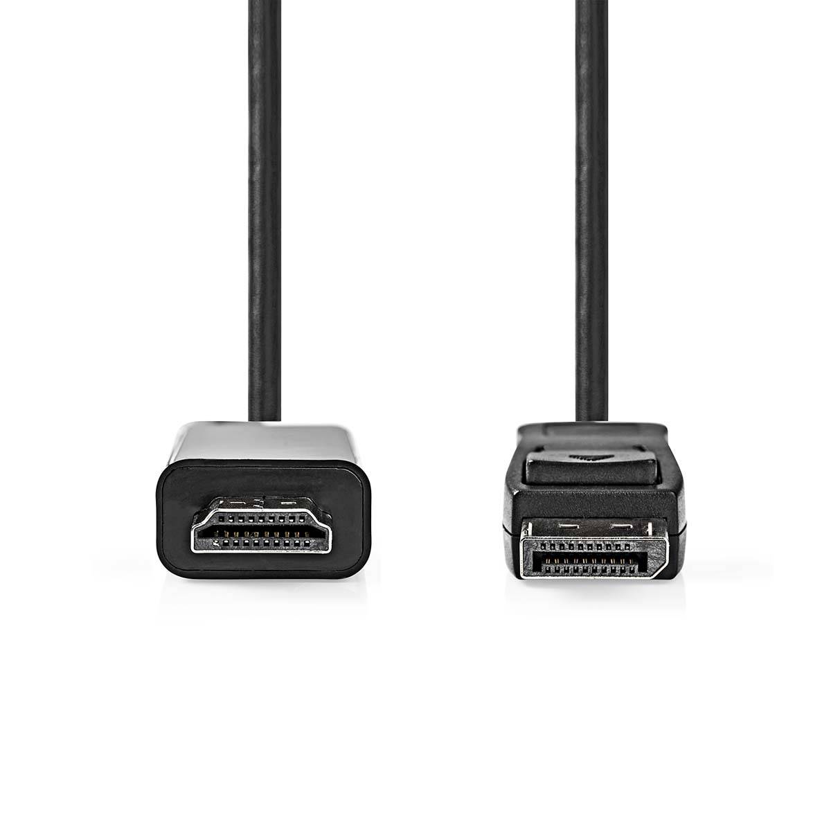 Nedis DisplayPort - HDMI-Kabel | DisplayPort-Stecker - HDMI-Verbinder | 2,0 m | Schwarz-0