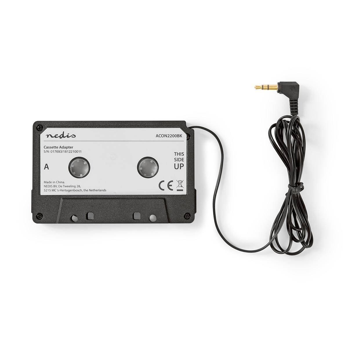 Nedis Kassettenadapter | 3,5-mm-Klinkenstecker | Schwarz-1