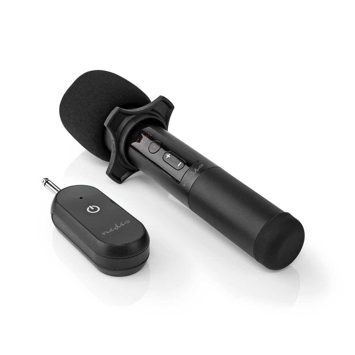 Kabelloses Cardioid-Mikrofon Set 20 Kanäle mit Lautstärkeregler Schwarz-1