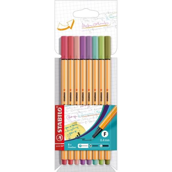 Fineliner point 88 Etui VE=8 Farben-0