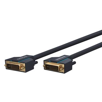 Clicktronic 70334 High Speed DVI-D Kabel WQXGA @ 60 Hz Monitorkabel DVI Stecker Dual Link (24+1) Bildschirmkabel Grau 5m