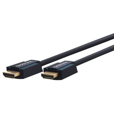 Clicktronic 70301 Premium-High-Speed-HDMI™-Kabel mit Ethernet, UHD 4K @ 60 Hz Monitorkabel, Schirmung, 1.00 m, Grau