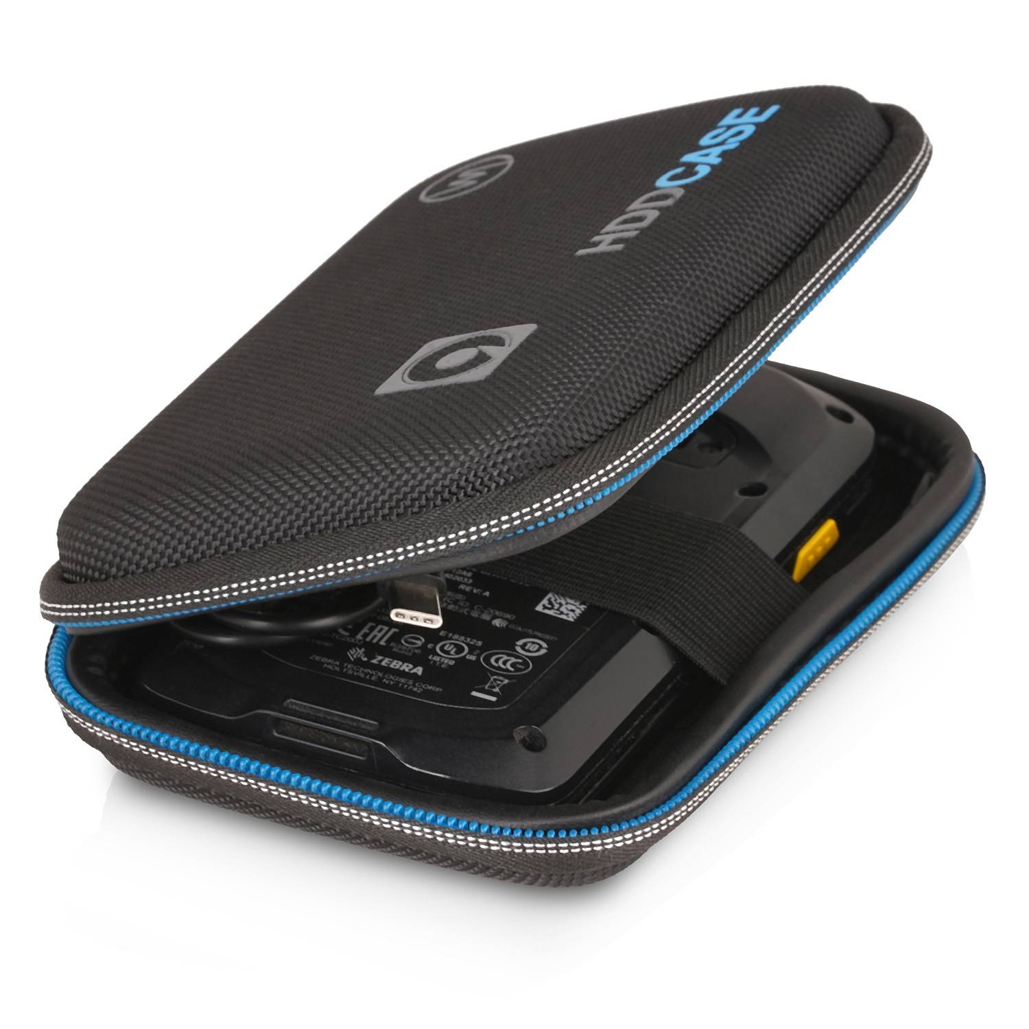 Wicked Chili Schutzhülle für 2,5 Zoll Festplatte HDD SSD Hülle Case Tasche mit Kabelfach, Innen: 13,5 x 8,5 x 4 cm)-3