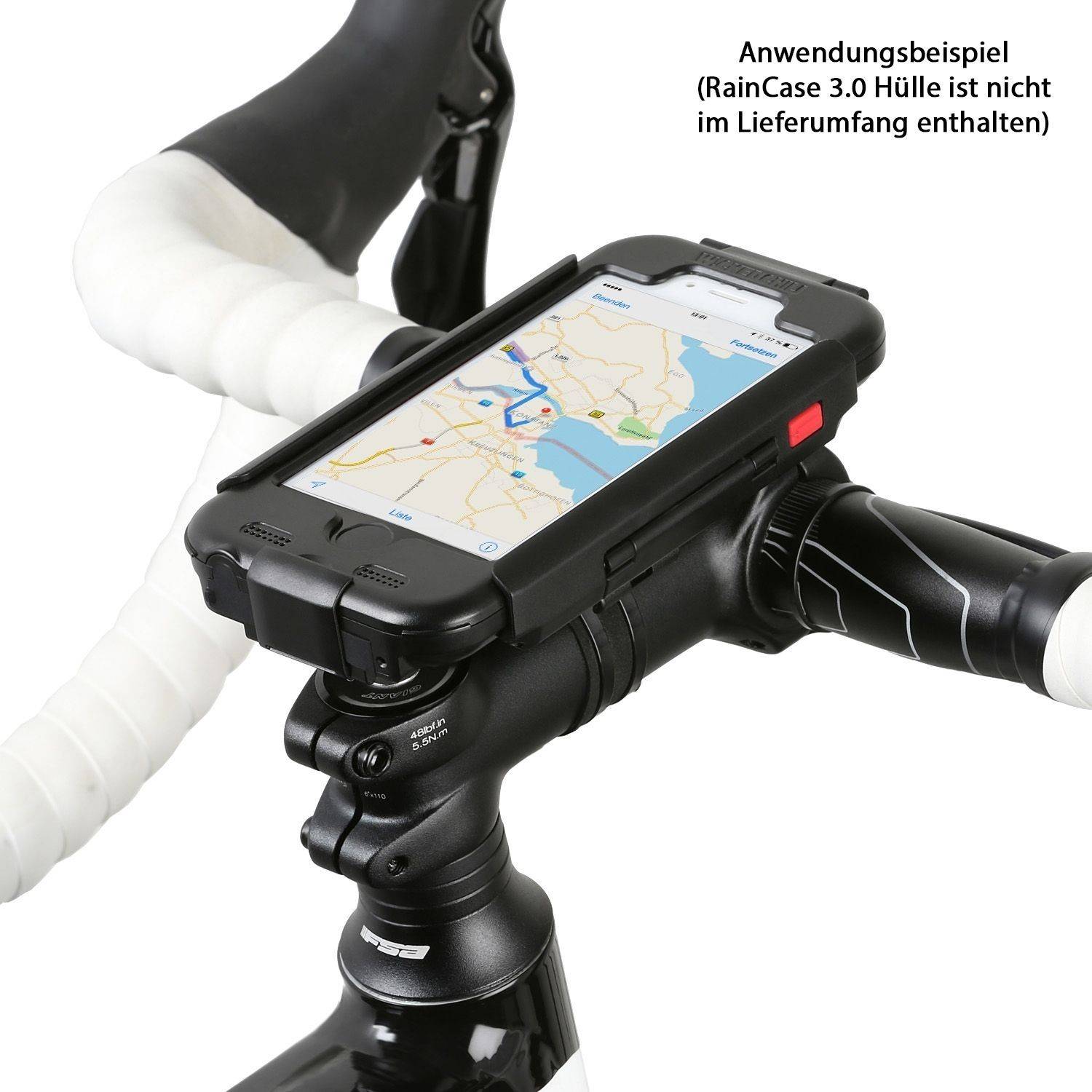 RainCase 3.0 Fahrrad Bike Ersatz Lenker / Vorbau Halterung slim (wiederverschließbare Kabelbinder)-1