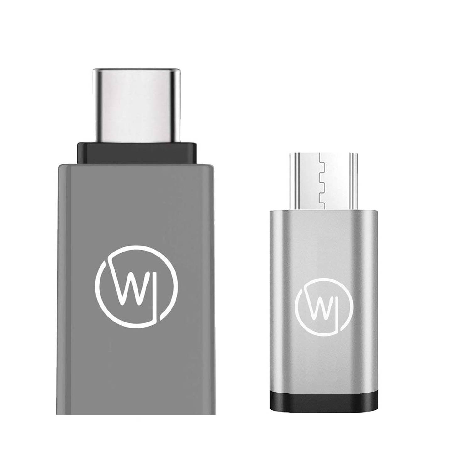 Wicked Chili USB C Adapter auf USB A (USB 3.2 Gen 1 SuperSpeed-USB-Adapter) + MicroUSB zu USB-C Adapter OTG Alu-Adapter-0