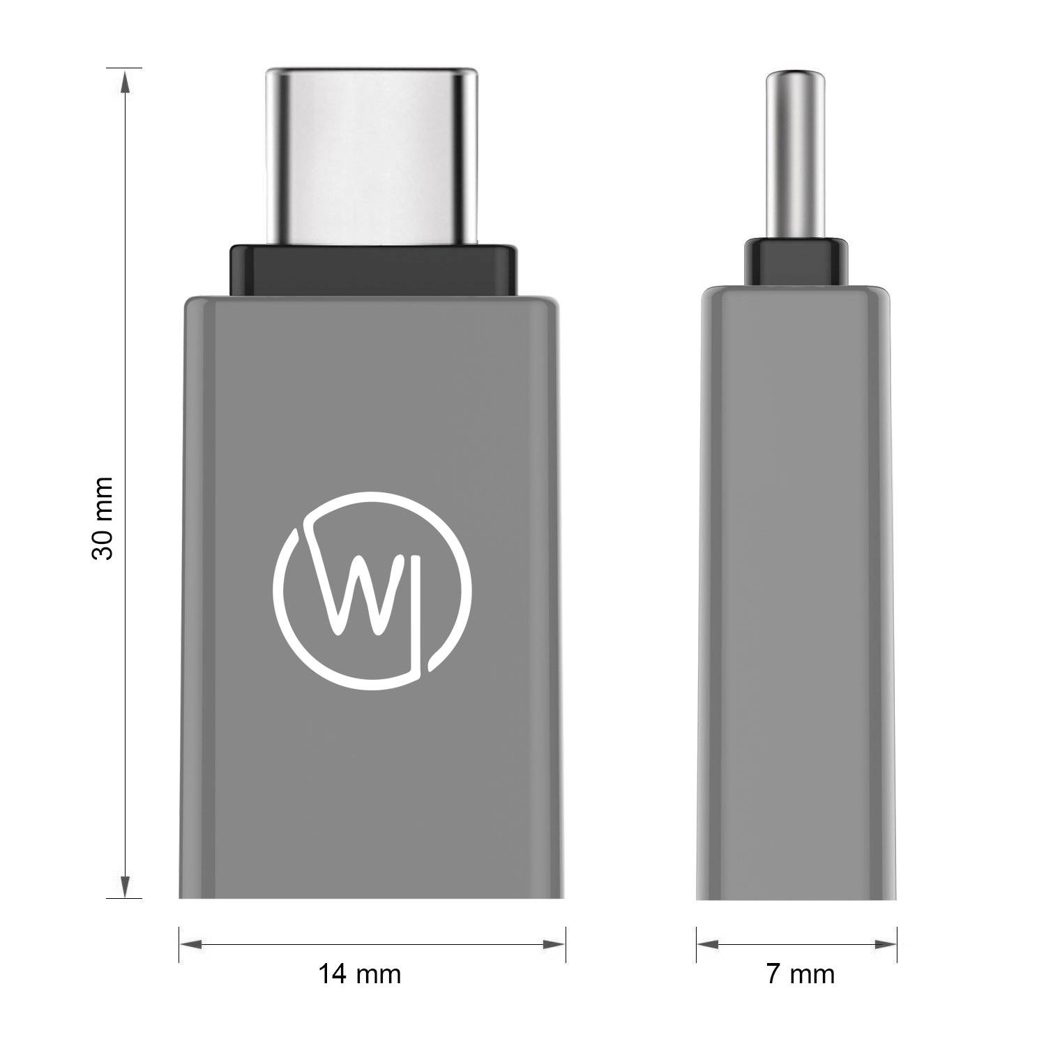 Wicked Chili USB C Adapter auf USB A (USB 3.2 Gen 1 SuperSpeed-USB-Adapter) + MicroUSB zu USB-C Adapter OTG Alu-Adapter-2