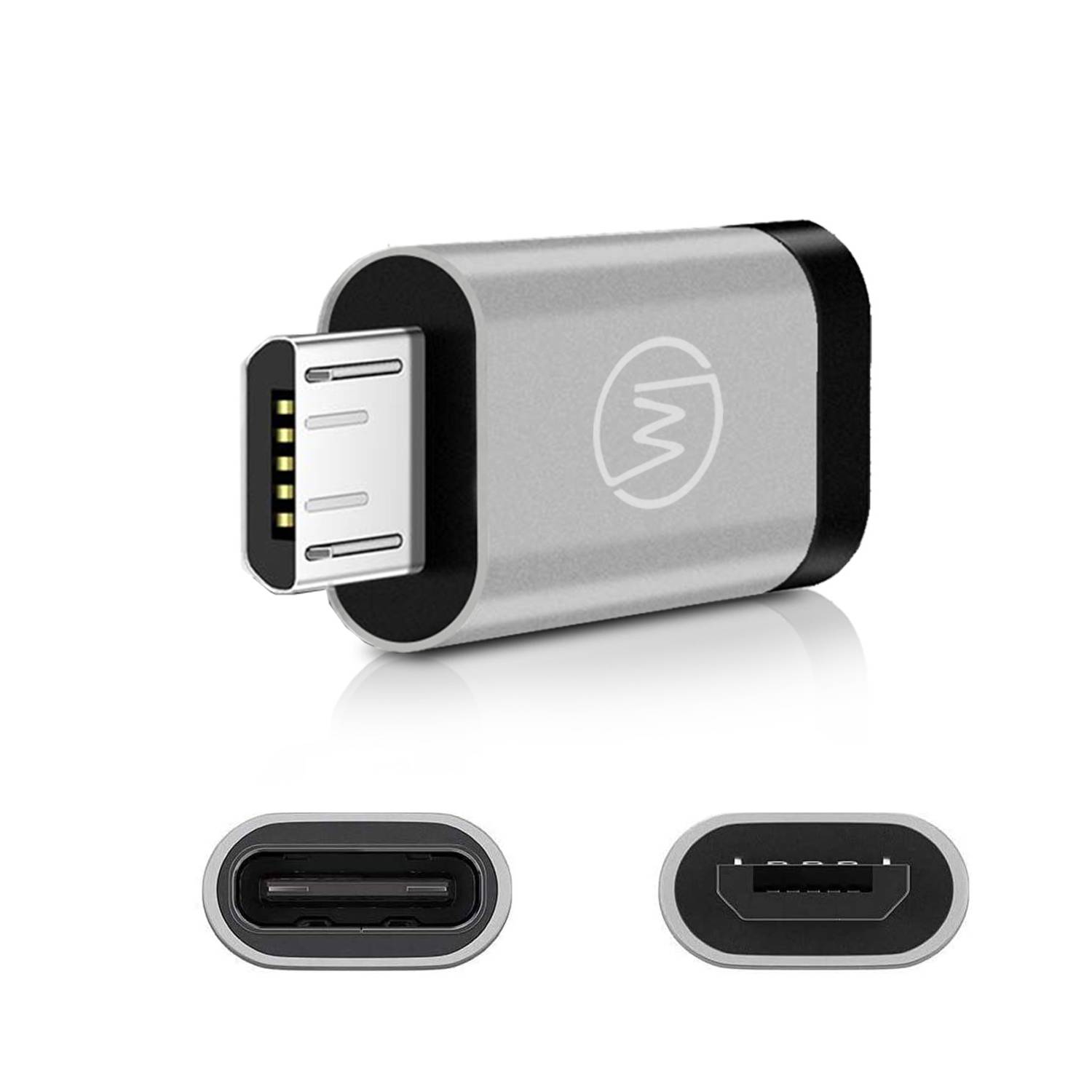 Wicked Chili MicroUSB auf USB C OTG Adapter für USB C Kartenlesegerät und Handy für Daten-0