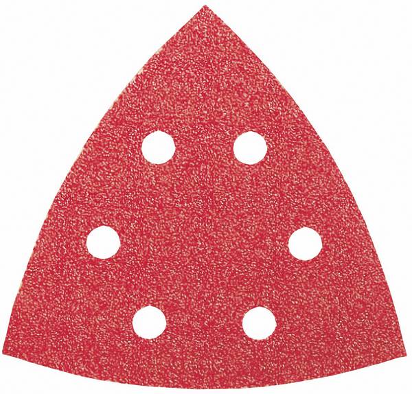 Bosch Accessories  2609256A50 Deltaschleifpapier mit Klett, gelocht Körnung (num) 80 Eckmaß 93 mm  5 St.