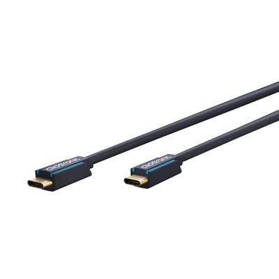 Clicktronic 45131 USB-C Kabel 3.2 Gen 1 SuperSpeed USB-C Verbindungskabel 5 Gbit/s Typ-C Ladekabel Grau 1m