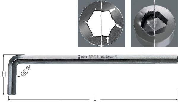 Winkelschraubendreher 05021610001950 L Hex-Plus SW 2,5