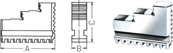 Bohrbackensatz f.Futter-D.160mm auß.gestufte Backen geh.3St./VE RÖHM