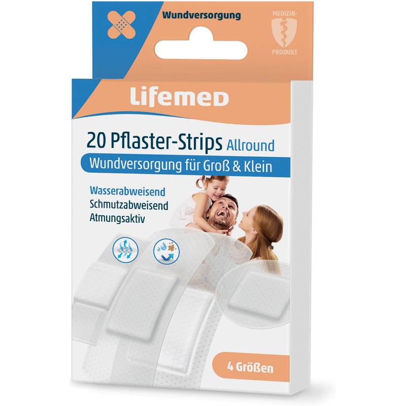 Lifemed Pflaster-Strips "Allround", halbtransparent, 20er-0