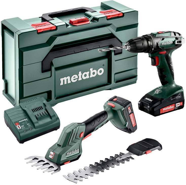 Metabo Combo Set 2.2.5 18 V BS 18 + SGS 18 LTX Q + 2x Akku 2,0 Ah + Ladegerät + metaBOX ( 685186000 )-0