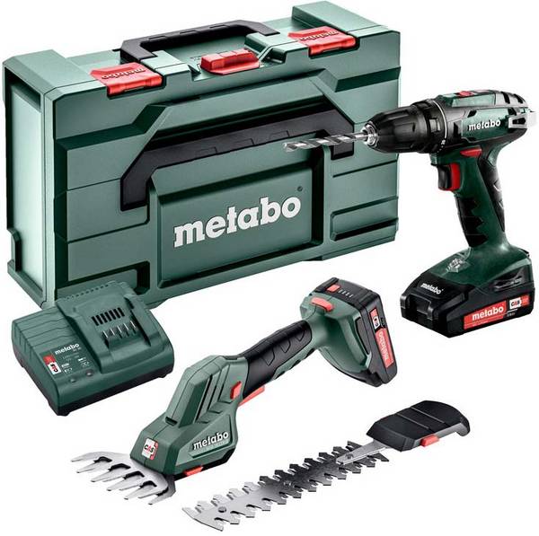Metabo Combo Set 2.2.5 18 V BS 18 + SGS 18 LTX Q + 2x Akku 2,0 Ah + Ladegerät + metaBOX ( 685186000 )