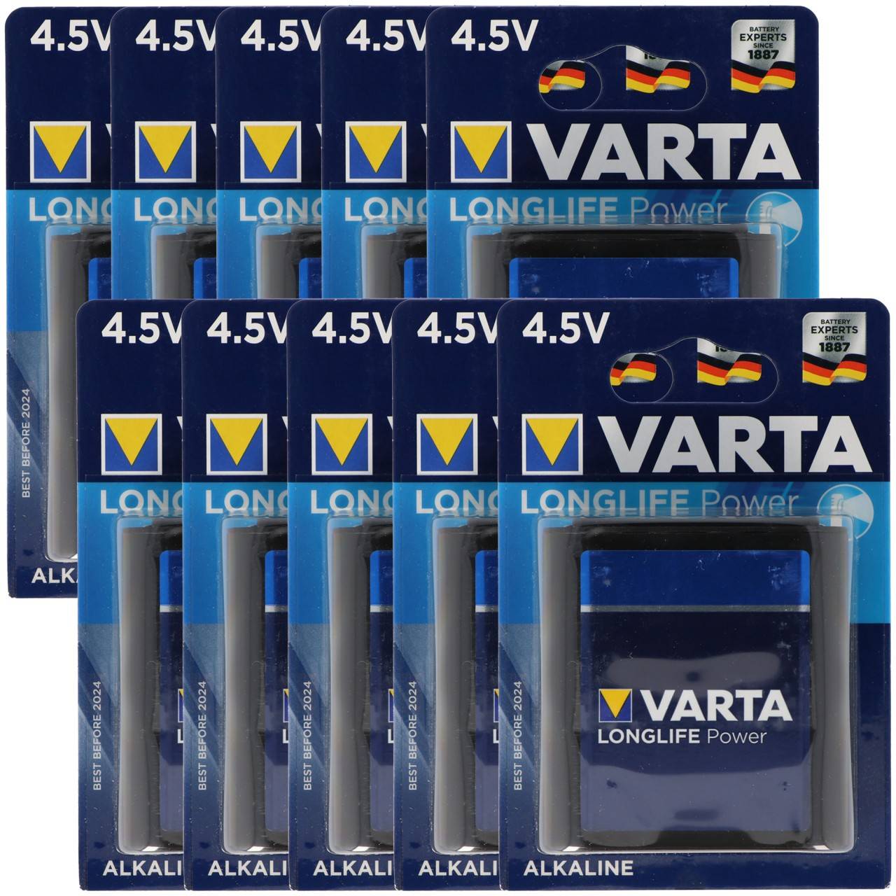 Varta Longlife Power ehem. High Energy 4912 Flachbatterie 4,5V, MN1203,  3LR12, 3LR12P 10er Box kaufen