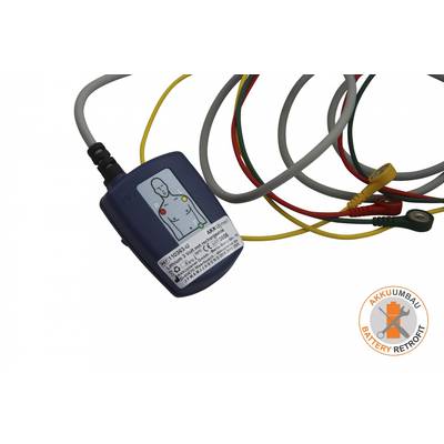 Lithium Batterie + Einbau passend für Laerdal/ Philips EKG Überwachungskabel FR2+ (Typ M3874A)