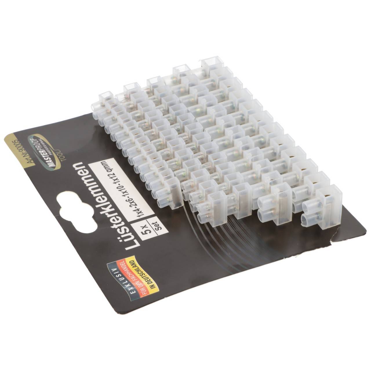 Lüsterklemmen Sortiment bestehend aus 60 Stück transparent terminal stripes-0