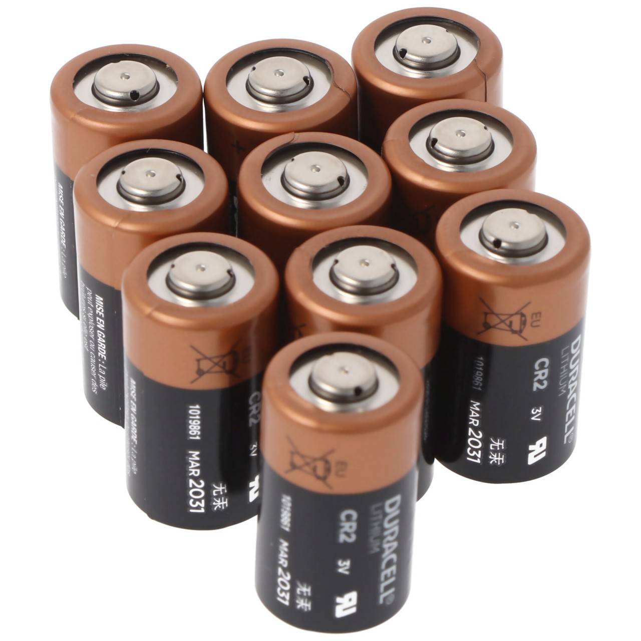 10x Duracell Photobatterie CR2 Lithium 3V max. 900mAh CR15H270-0