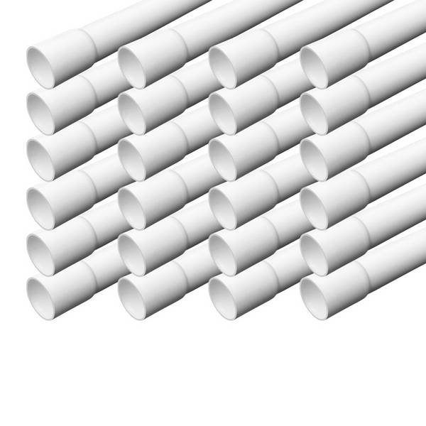 Installationsrohr M20 gemufft 24m – Kabelrohr starr 20mm PVC schwer entflammbar