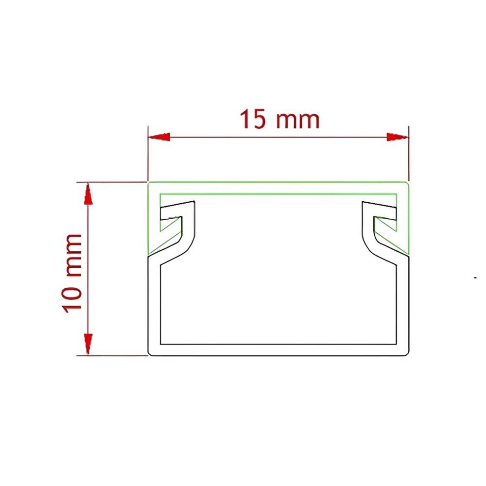 Symbolbild für ARLI Kabelkanal selbstklebend 15x10 mm Weiß – 32m Installationskanal mit Klebeband & Bodenlochung
