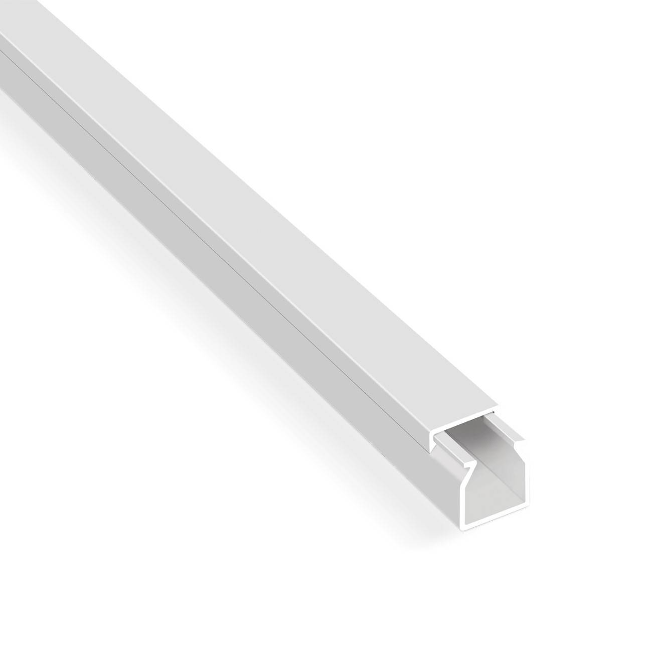 ARLI Kabelkanal selbstklebend 16x16 mm Weiß – 18m Installationskanal mit Klebeband & Bodenlochung-1