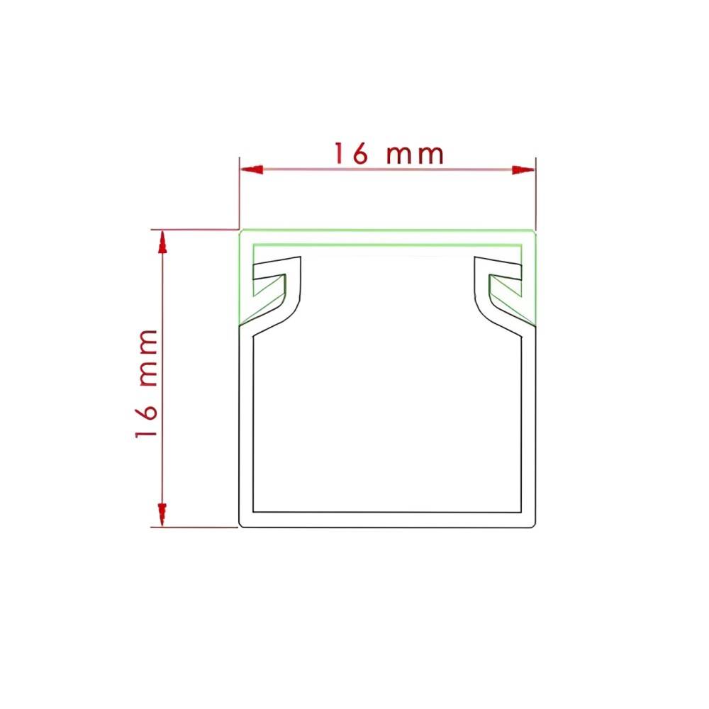 Symbolbild für ARLI Kabelkanal selbstklebend 16x16 mm Weiß – 18m Installationskanal mit Klebeband & Bodenlochung