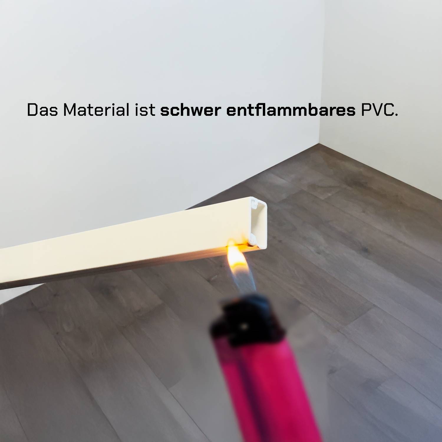 ARLI Kabelkanal selbstklebend 30x20 mm Weiß – 4m Installationskanal mit Klebeband & Bodenlochung-5