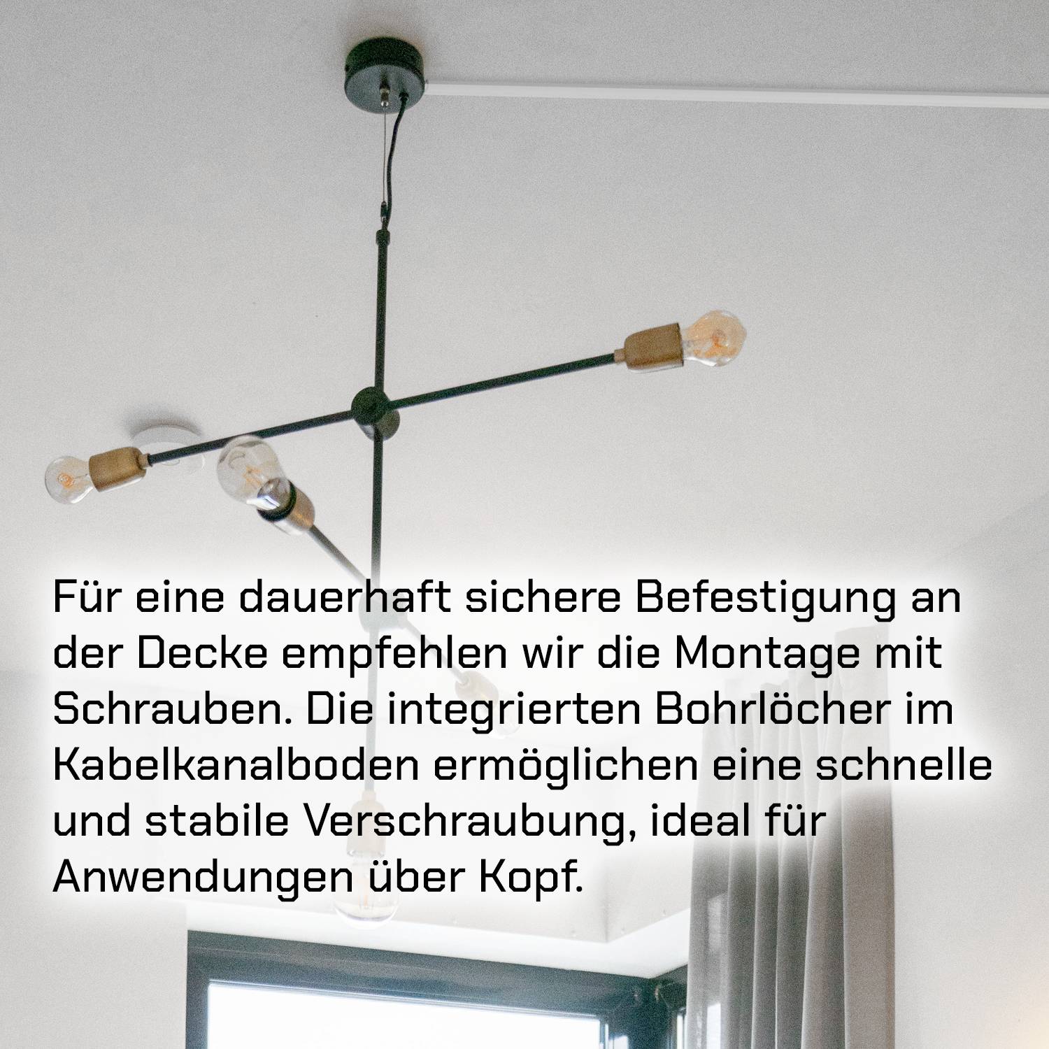 Symbolbild für ARLI Kabelkanal selbstklebend 30x20 mm Weiß – 4m Installationskanal mit Klebeband & Bodenlochung