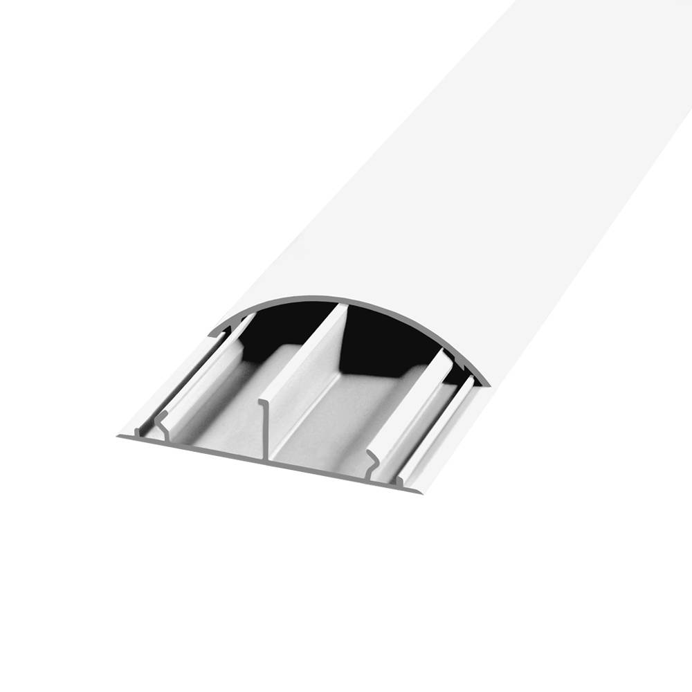ARLI Kabelkanal halbrund selbstklebend 50x12 mm Weiß – 8x 1m Wand- & Fußboden Kabelbrücke-2