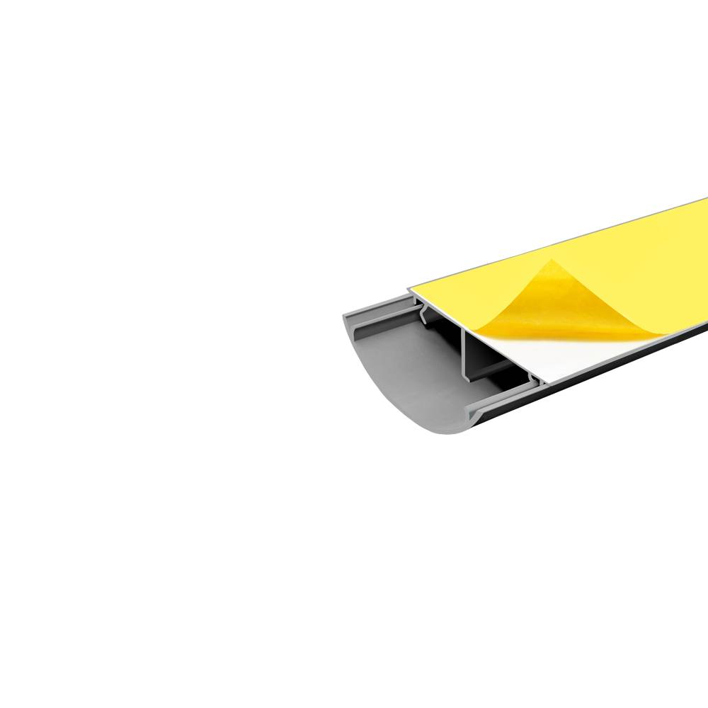 ARLI Kabelkanal halbrund selbstklebend 50x12 mm Grau – 8x 1m Wand- & Fußboden Kabelbrücke-2