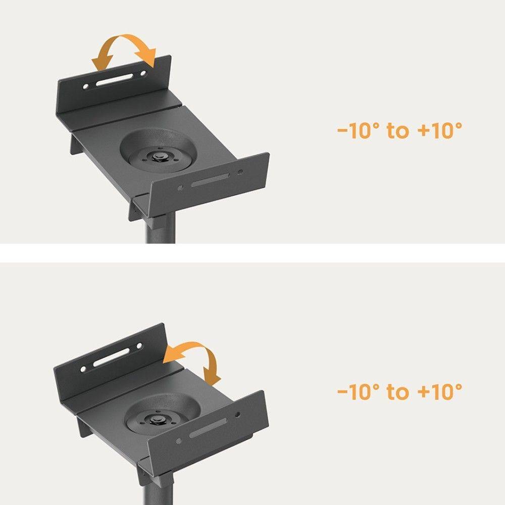 2x ARLI Lautsprecher Wandhalter Universal Boxenhalter schwenkbar neigbar mit Kabelführung-5