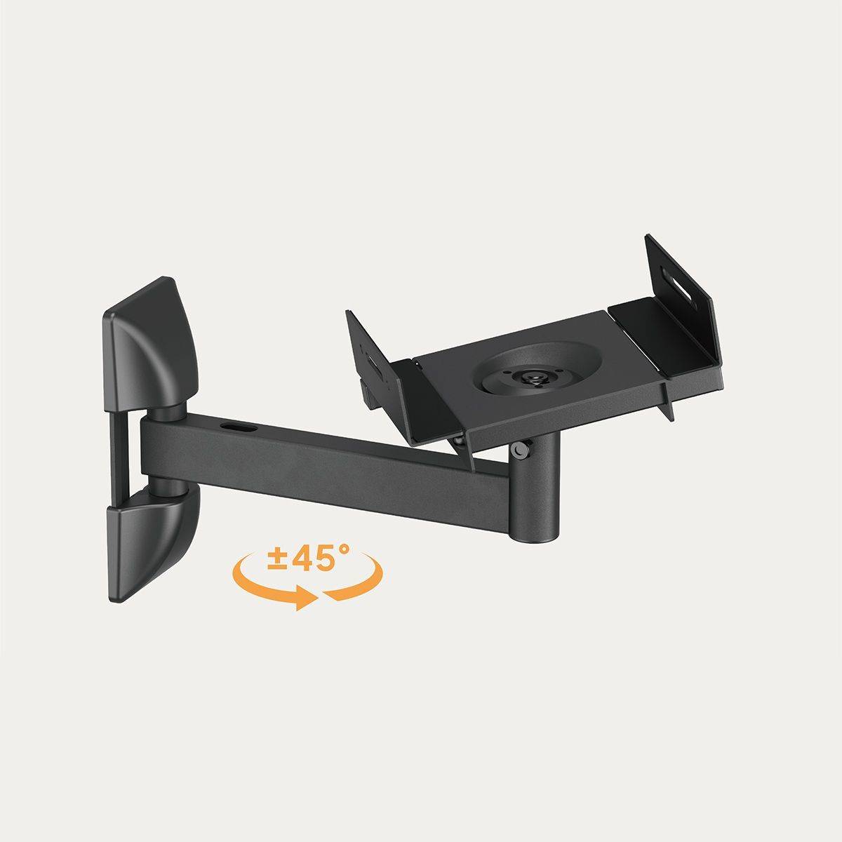 2x ARLI Lautsprecher Wandhalter Universal Boxenhalter schwenkbar neigbar mit Kabelführung-6