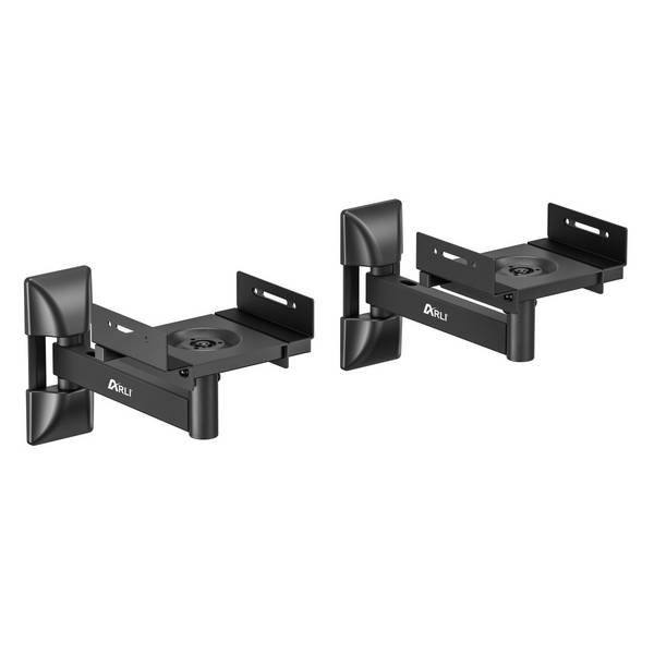 2x ARLI Lautsprecher Wandhalter Universal Boxenhalter schwenkbar neigbar mit Kabelführung