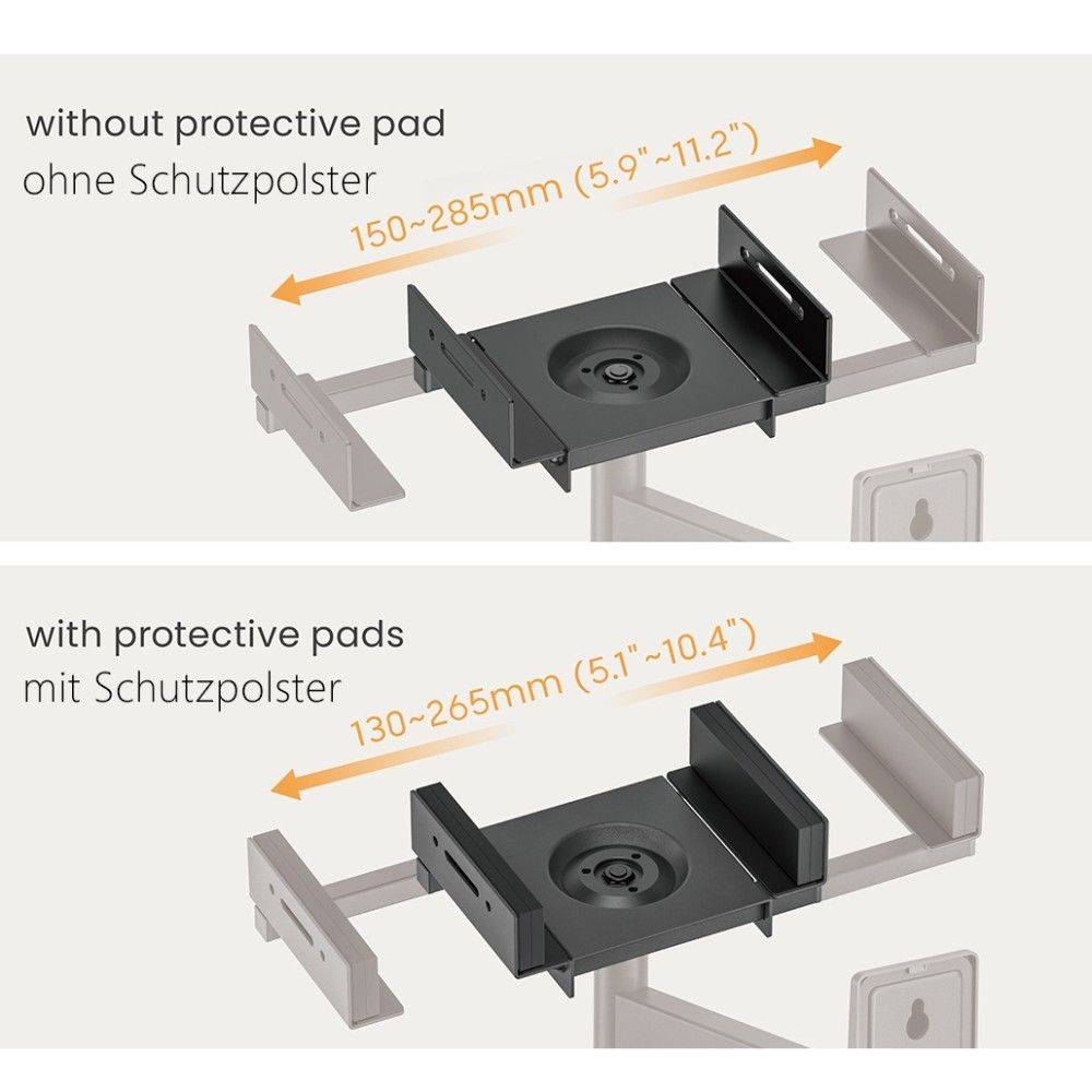 2x ARLI Lautsprecher Wandhalter Universal Boxenhalter schwenkbar neigbar mit Kabelführung-4