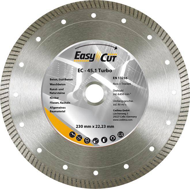 Trennscheibe Diamant EC-45.1 180x1,6x10x22,23/25,4mm CEDIMA - Artikel: 4023138133446