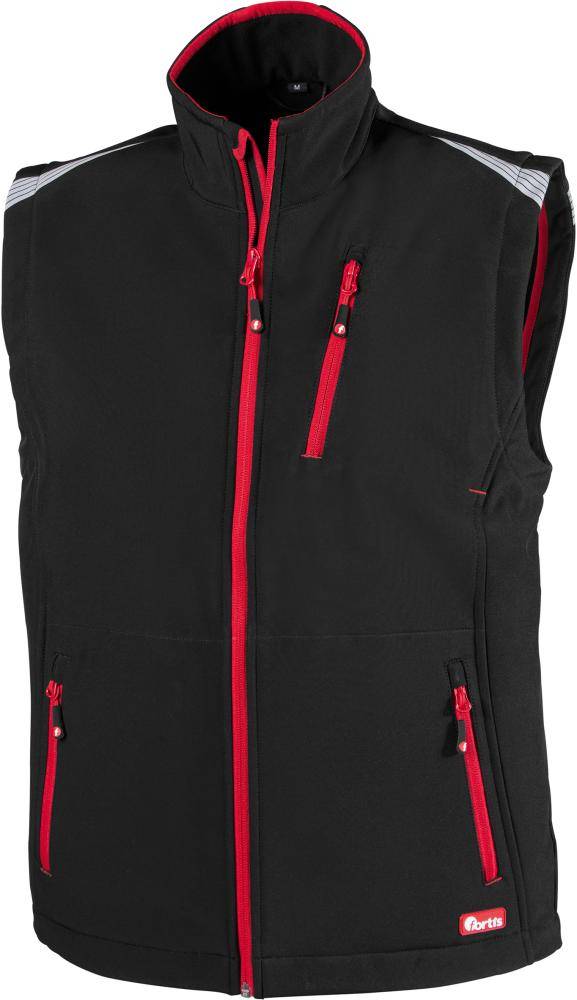 FORTIS Herren Weste 24, schwarz/rot Gr.S - Artikel: 4317784746809-0