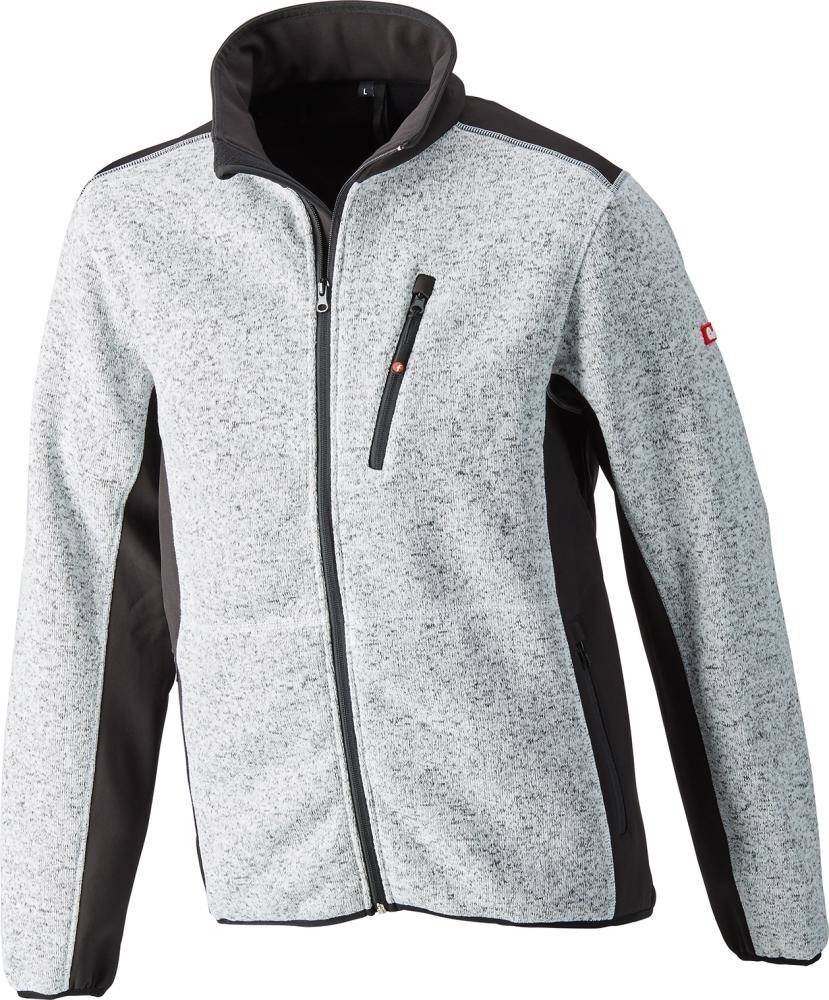 Strickjacke,Softshell,Gr.3XL,hellgrau-schw.,FORTIS - Artikel: 4317784745444-0