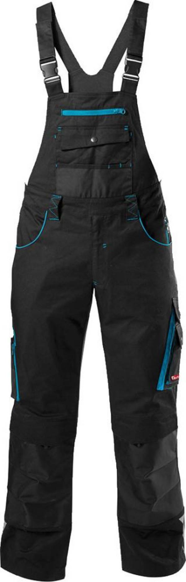 FORTIS H-Latzhose 24, schwarz/türkis, Gr. 106 - Artikel: 4317784767484