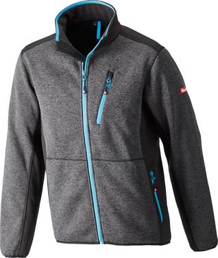 Strickjacke,Softshell,Gr.S,d-grau-türkis,FORTIS - Artikel: 4317784745635