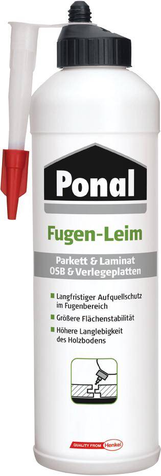 Parkett u.Laminat Fugenleim 1kg EN 204: D4 Flasche PONAL-0