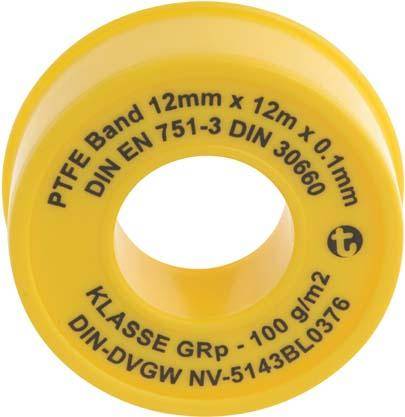 Dichtbandrolle PTFE 12m x 12mm x 0,1mm - Artikel: 4015933018806-0