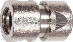 Schlauchstück 3/4" - 19mm MS Ni m. Spannmutter GEKA plus Stecksystem - Artikel: 4015933087598-0