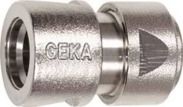 Schlauchstück 3/4" - 19mm MS Ni m. Spannmutter GEKA plus Stecksystem - Artikel: 4015933087598