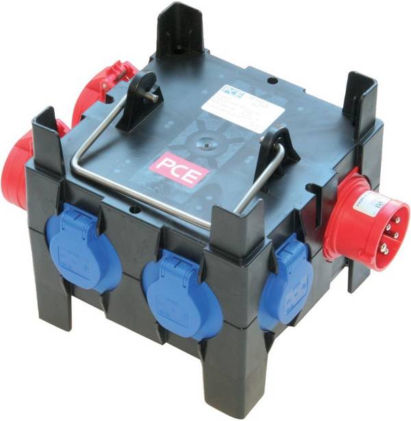 PC ELECTRIC 9030010 - Mobilverteiler "IMST MV" (Eingang: 1x CEE-Gerätestecker 400V/16A/5-pol | Ausgang: 2x CEE-Steckdose