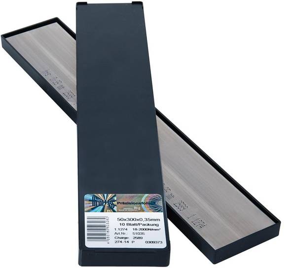 Metallfolien Plattenware 50x300x0,05mm 10Bl/P H+S - Artikel: 4250760503167