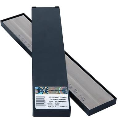 Metallfolien Plattenware rostfrei 50x300x0,03mm 10Bl/P H+S - Artikel: 4250760509367-0