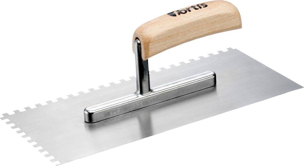 Glättekelle gezahnt 280x130mm 6x 6mm FORTIS - Artikel: 4317784780582-0