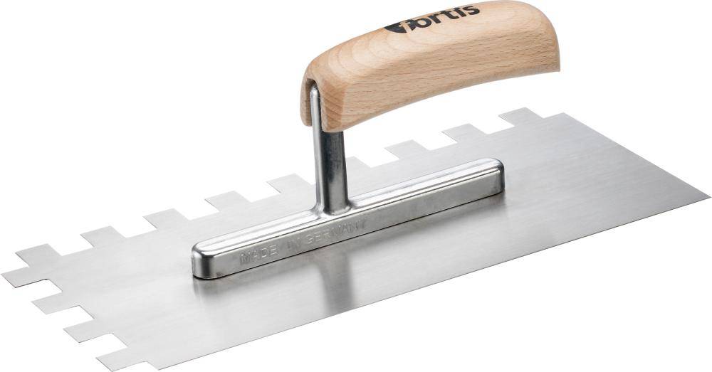 Glättekelle gezahnt 280x130mm 15x15mm FORTIS - Artikel: 4317784780568-0