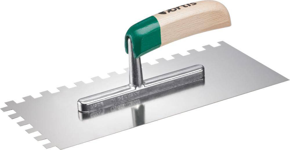 Glättekelle gezahnt rfr. 280x130mm 10x10mm FORTIS - Artikel: 4317784790260-0