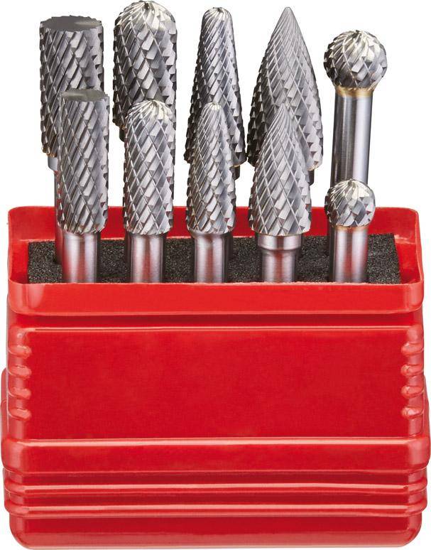 HM-Frässtift-Satz C 10-tlg. 6mm FORTIS - Artikel: 4317784745055-0